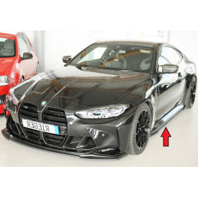 Lame de bas de caisse gauche noir mat BMW M4 G82 COUPÉ