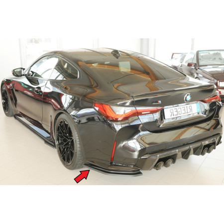 Lame de coin de pare-chocs arrière gauche noir mat BMW M4 G82 COUPÉ