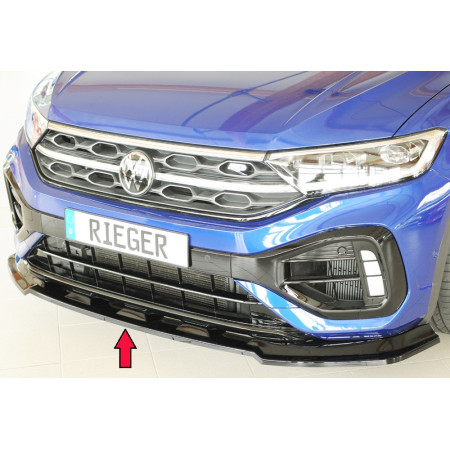 Lame de pare-chocs avant noir brillant pour VOLKSWAGEN T-ROC R