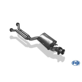 Silencieux avant (longueur 1,9m) sport 100% inox FOX EXHAUST SYSTEMS pour Audi 80/90 type 89 Quattro