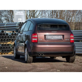 Catback silencieux sport inox 2x76mm type 25 pour AUDI A2 1.2L TDI