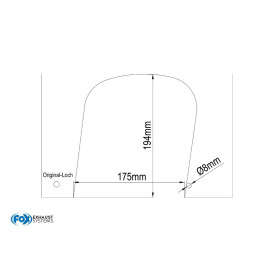 Gabarit de découpe pour embout d'échappement inox 2x80mm pour AUDI A2