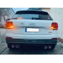 Pack Silencieux arrière duplex sport 100% inox FOX EXHAUST SYSTEMS 2x115x85mm type 32 + silencieux avant pour AUDI Q2