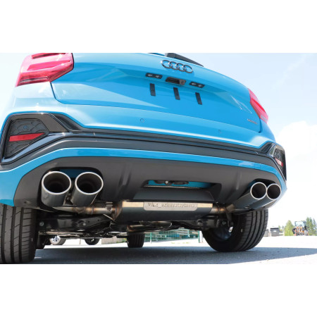 Silencieux arrière duplex sport 100% inox FOX EXHAUST SYSTEMS 2x115x85mm type 32 pour AUDI Q2