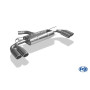 Silencieux arrière duplex sport 100% inox FOX EXHAUST SYSTEMS 2x88x74mm type 32 pour AUDI A3 SPORTBACK TYPE 8V