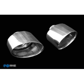 Silencieux arrière duplex sport 100% inox FOX EXHAUST SYSTEMS 1x160x130mm type 38 pour AUDI A3 SPORTBACK QUATTRO TYPE 8V FACELIF