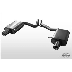 Silencieux arrière duplex sport 100% inox FOX EXHAUST SYSTEMS 1x100mm type 17 pour AUDI S4 TYPE B6