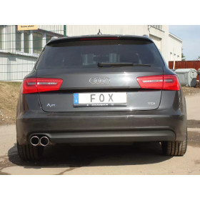 Silencieux arrière sport 100% inox FOX EXHAUST SYSTEMS 2x90mm type 16 pour AUDI A6 TYPE 4G