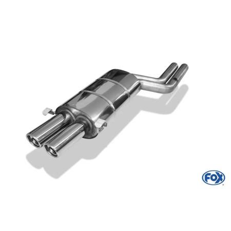 Silencieux arrière sport 100% inox FOX EXHAUST SYSTEMS 2x76mm type 17 pour AUDI A8 TYPE D2