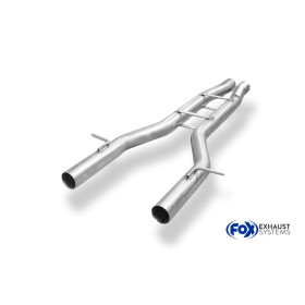 Tube de remplacement de silencieux intermédiaire 100% inox FOX EXHAUST SYSTEMS pour AUDI S8 TYPE 4E