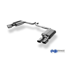 Silencieux arrière duplex sport 100% inox FOX EXHAUST SYSTEMS 2x100x77mm type 38 pour AUDI S8 TYPE 4H