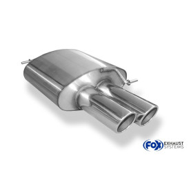 Silencieux arrière sport 100% inox FOX EXHAUST SYSTEMS 2x90mm type 16 pour AUDI Q5 QUATTRO TYPE 8R