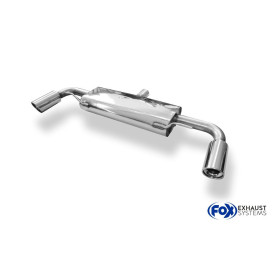 Silencieux arrière duplex sport 100% inox 1x100mm type 17 FOX EXHAUST SYSTEMS pour AUDI TT type 8J S-LINE