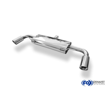 Silencieux arrière duplex sport 100% inox 1x100mm type 17 FOX EXHAUST SYSTEMS pour AUDI TT type 8J S-LINE