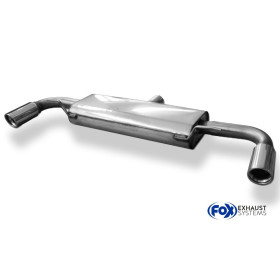 Silencieux arrière duplex sport 100% inox 1x90mm type 17 FOX EXHAUST SYSTEMS pour AUDI TT type 8J