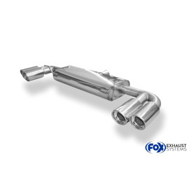 Silencieux arrière duplex sport 100% inox 2x100mm type 17 FOX EXHAUST SYSTEMS pour AUDI TT type 8J