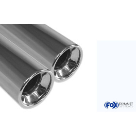 Silencieux arrière (Ø76mm) sport 100% inox 2x76mm type 13 FOX EXHAUST SYSTEMS pour AUDI URQUATTRO