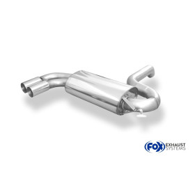 Silencieux arrière (Ø76mm) sport 100% inox 2x76mm type 10 FOX EXHAUST SYSTEMS pour AUDI URQUATTRO