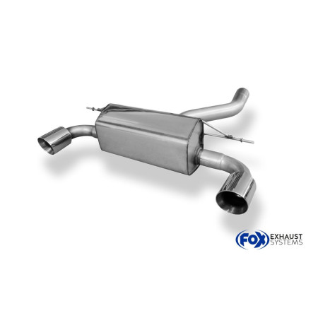 Silencieux arrière duplex sport 100% inox 1x100mm type 25 FOX EXHAUST SYSTEMS pour BMW M135i TYPE F20/F21