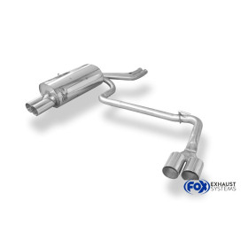 Silencieux arrière duplex sport 100% inox 2x76mm type 10 FOX EXHAUST SYSTEMS pour BMW 320/323/325/328/330 TYPE E46