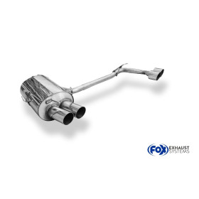 Silencieux arrière duplex sport 100% inox 2x90mm type 14 FOX EXHAUST SYSTEMS pour BMW 320/323/325/328/330 TYPE E46