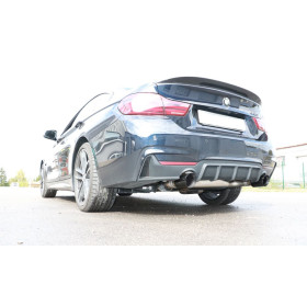 Silencieux arrière duplex sport 100% inox 1x100mm type 25 (émaillé noir) FOX EXHAUST SYSTEMS pour BMW 440i xDrive TYPE F36