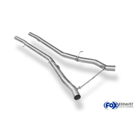 Tube de remplacement de silencieux intermédiaire sport 100% inox FOX EXHAUST SYSTEMS pour BMW 645i/650i TYPE E63/E64