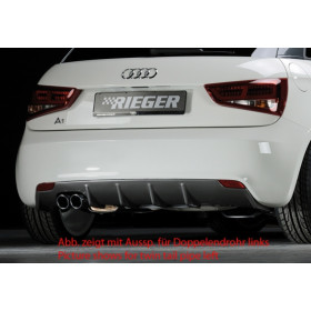 Diffuseur de pare-chocs arrière "carbon-look" (simple sortie gauche) Rieger Tuning AUDI A1 (8X)